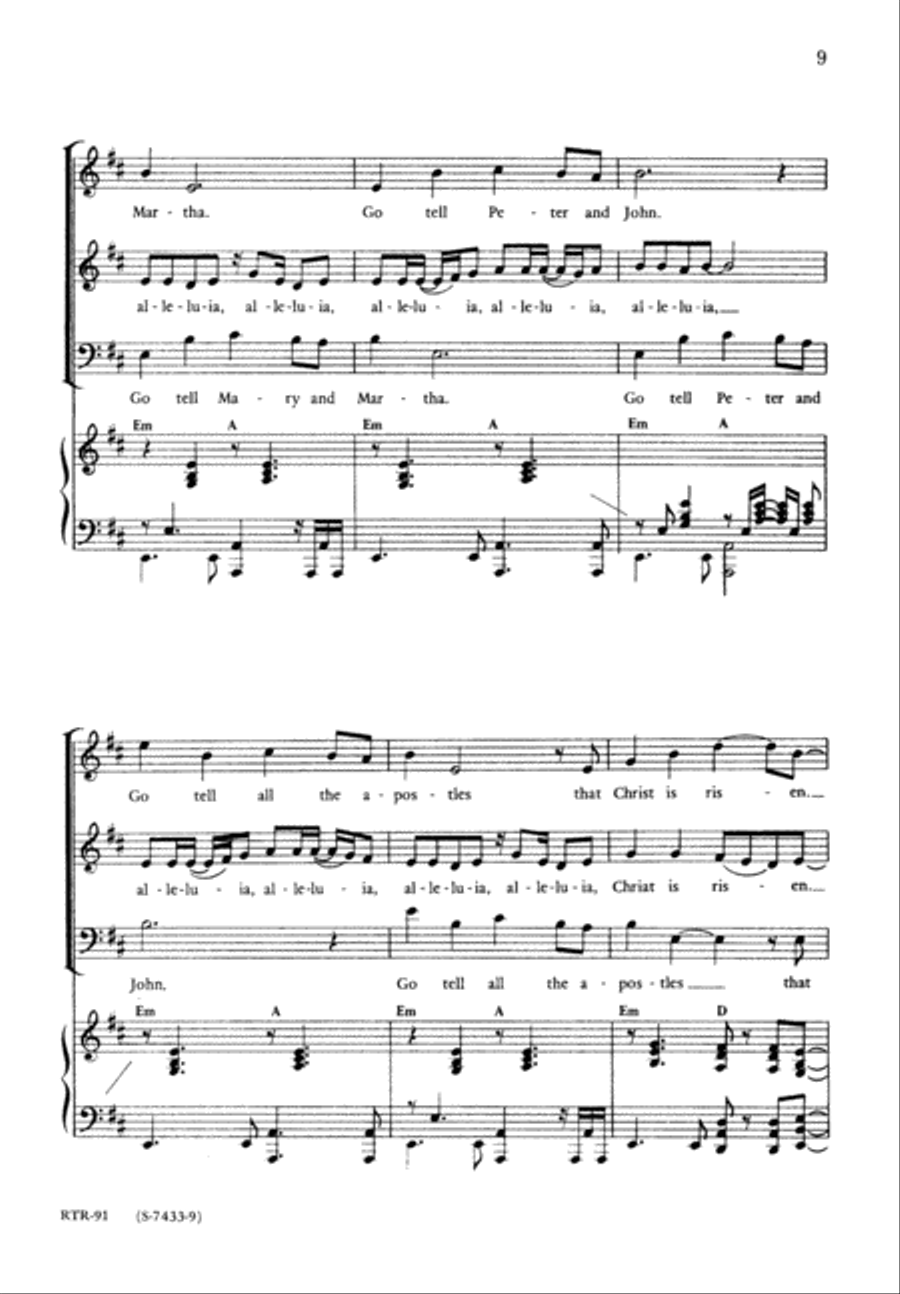 Easter Song (Digital Download) 3-Part scores gallery preview page 9