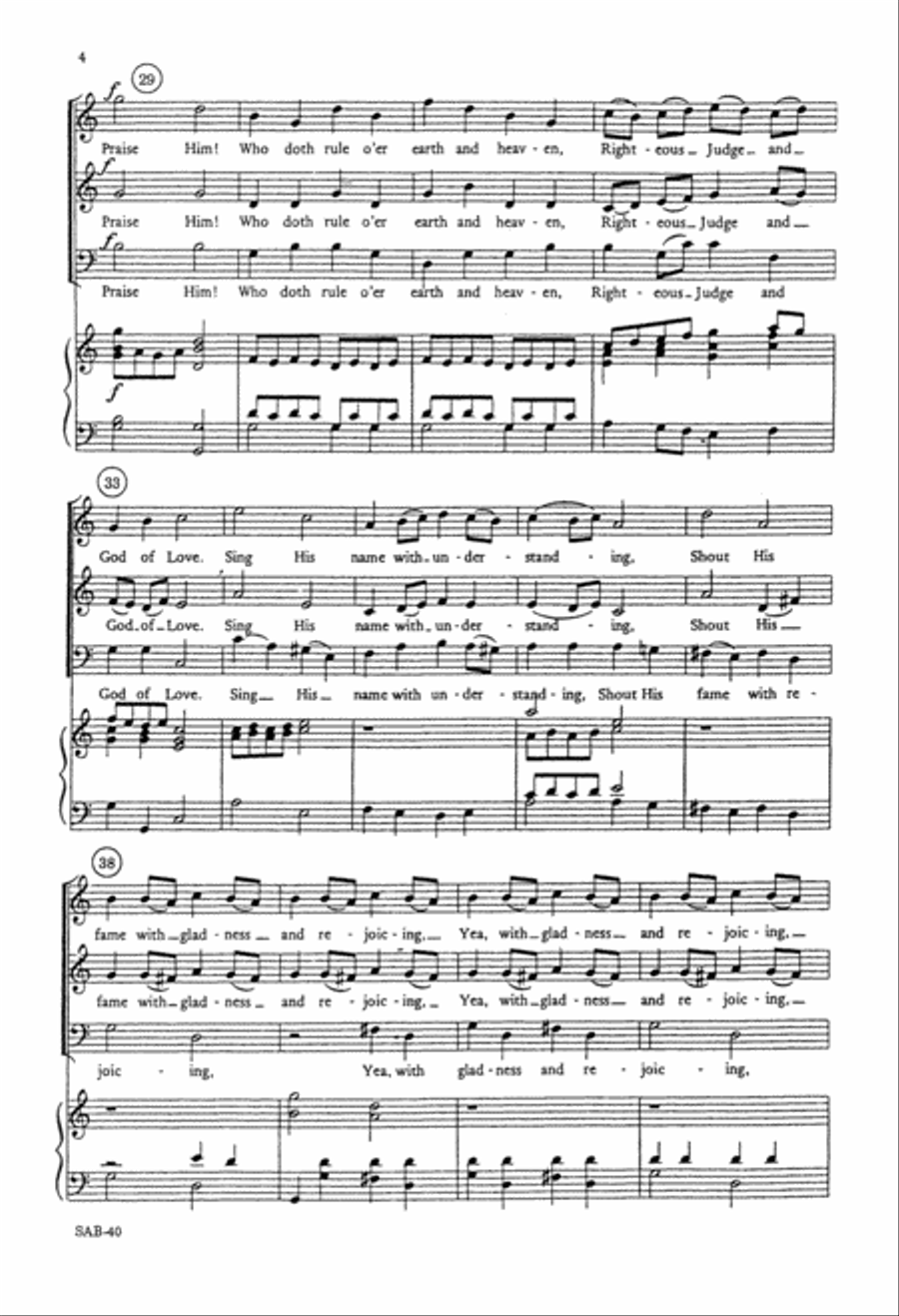 Praise Him (Digital Download) 3-Part scores gallery preview page 4