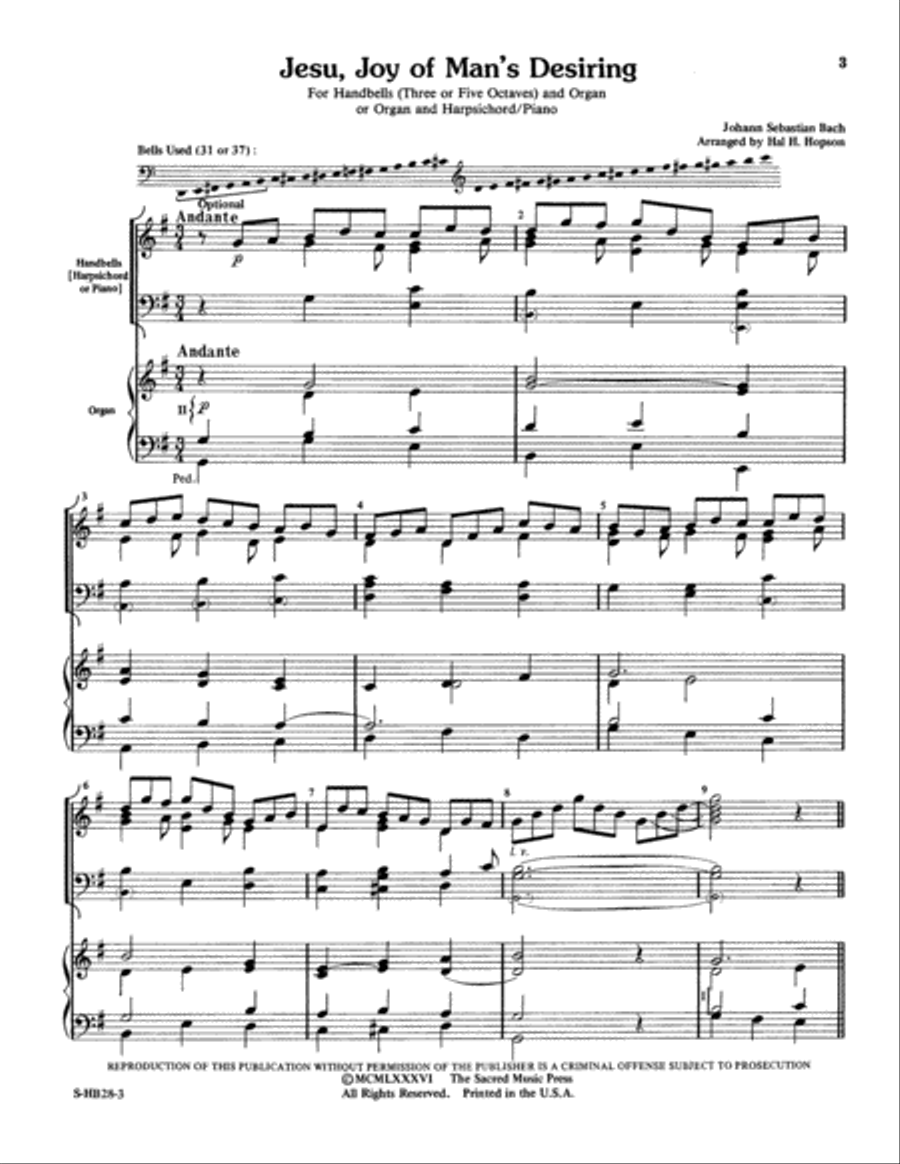 Jesu, Joy of Man's Desiring Choir scores gallery preview page 3