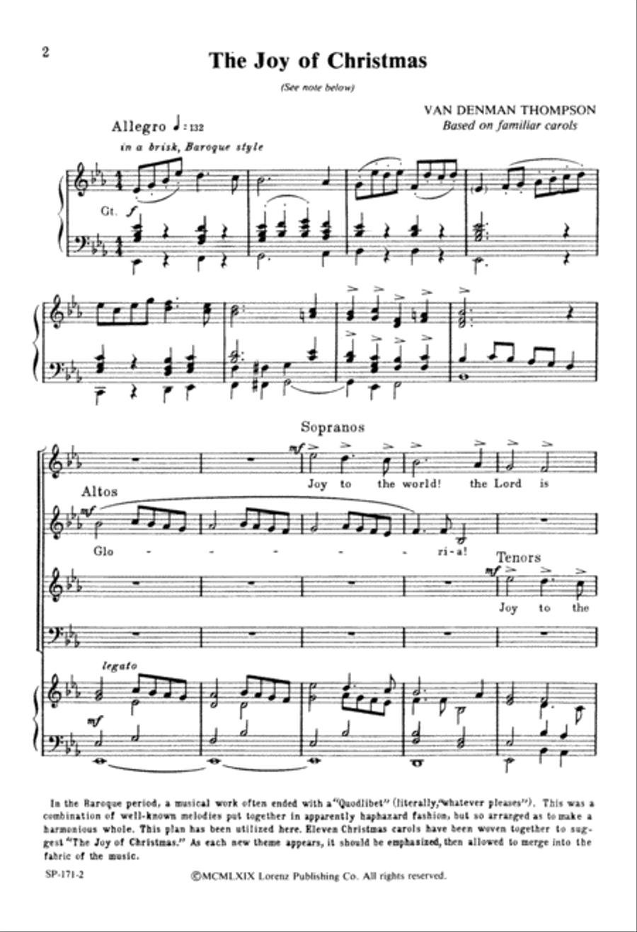 The Joy of Christmas (Digital Download) 4-Part scores gallery preview page 2
