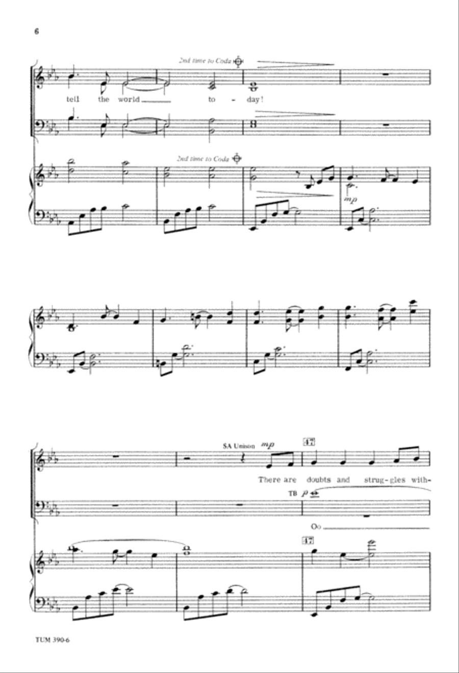 I'll Go and Tell the World (Digital Download) 4-Part scores gallery preview page 6