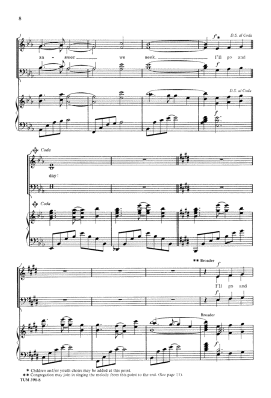 I'll Go and Tell the World (Digital Download) 4-Part scores gallery preview page 8