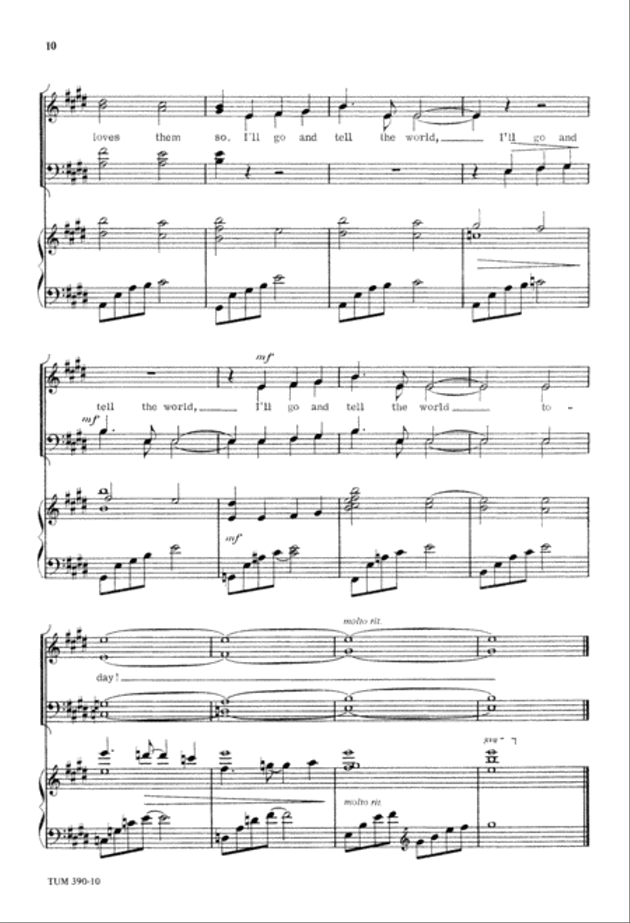 I'll Go and Tell the World (Digital Download) 4-Part scores gallery preview page 10