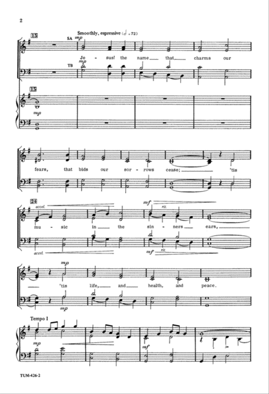O For a Thousand Tongues to Sing! (Digital Download) 4-Part scores gallery preview page 2