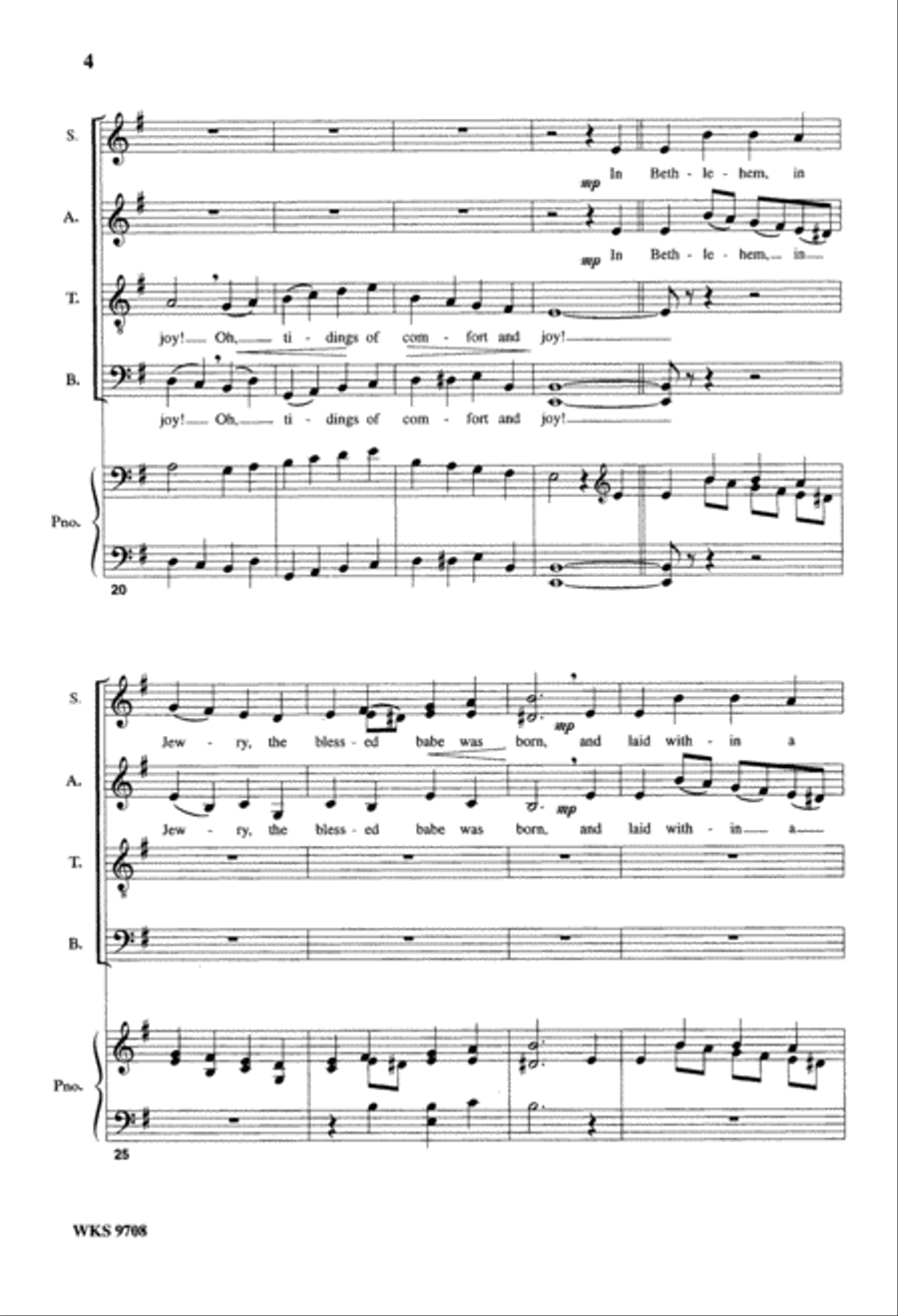 God Rest Ye Merry, Gentlemen (Digital Download) 4-Part scores gallery preview page 4