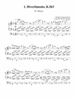 Allegro from Divertimento in E-flat
