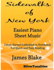 Sidewalks of New York Easiest Piano Sheet Music mini preview