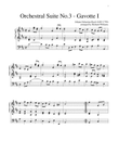 Gavotte I from Orchestral Suite No.3