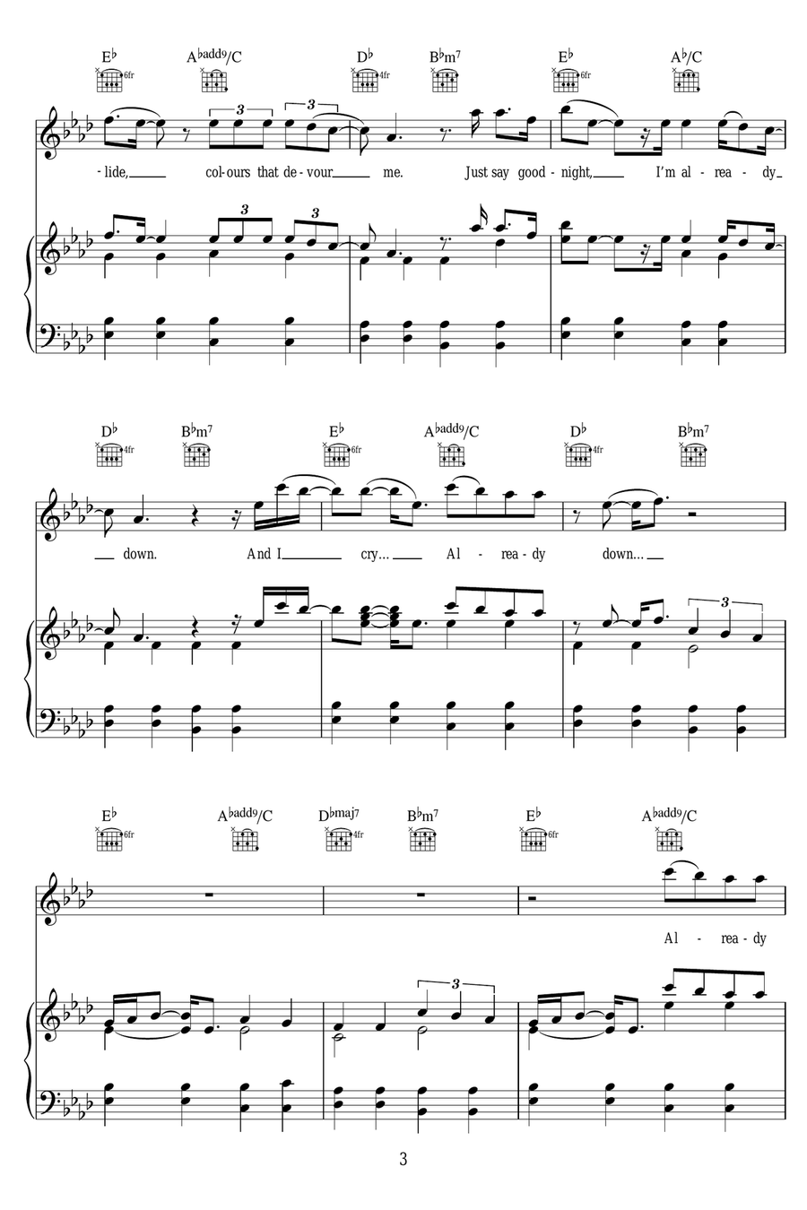 Particles (featuring Nanna Bryndis Hilmarsdottir) Piano, Vocal scores gallery preview page 3