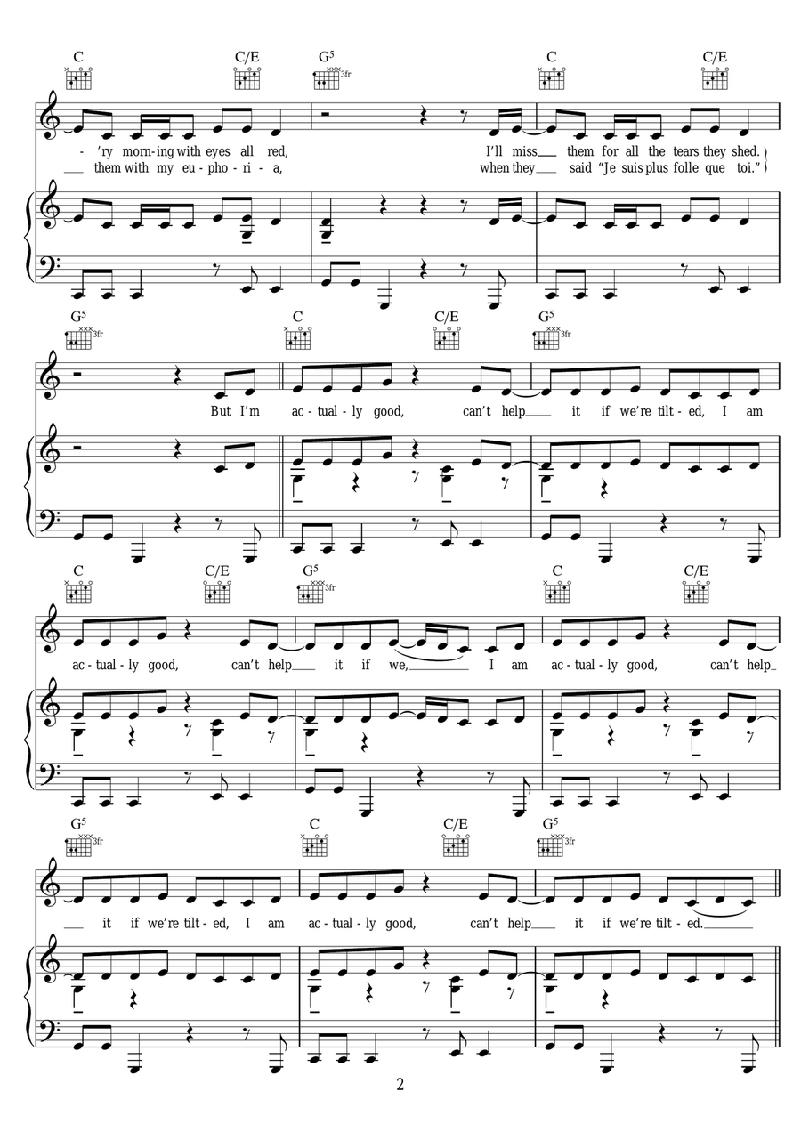 Tilted Tilted Piano, Vocal scores gallery preview page 2