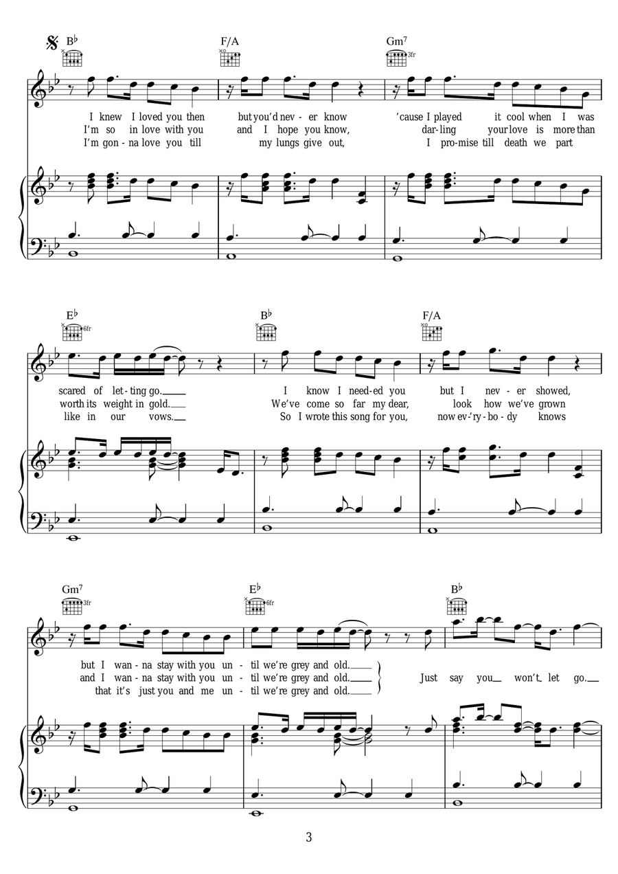 Say You Won't Let Go Say You Won't Let Go Piano, Vocal scores gallery preview page 3