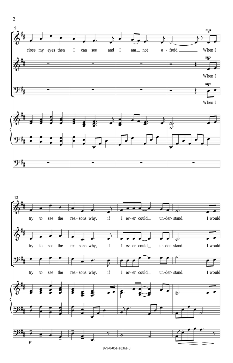 When I Close My Eyes When I Close My Eyes 3-Part scores gallery preview page 2