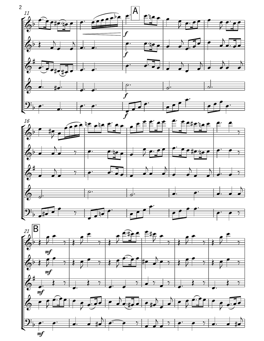 Greensleeves Greensleeves Woodwind Quintet scores gallery preview page 3