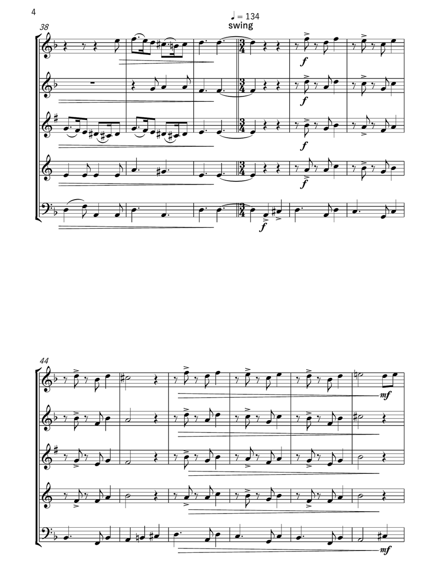 Greensleeves Greensleeves Woodwind Quintet scores gallery preview page 5
