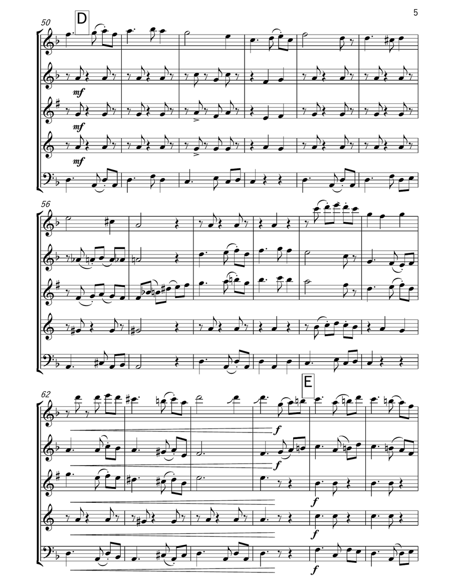 Greensleeves Greensleeves Woodwind Quintet scores gallery preview page 6
