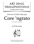 CARDILLO: Core 'ngrato (transposed to D-flat major)