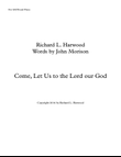 Come, Let Us to the Lord our God