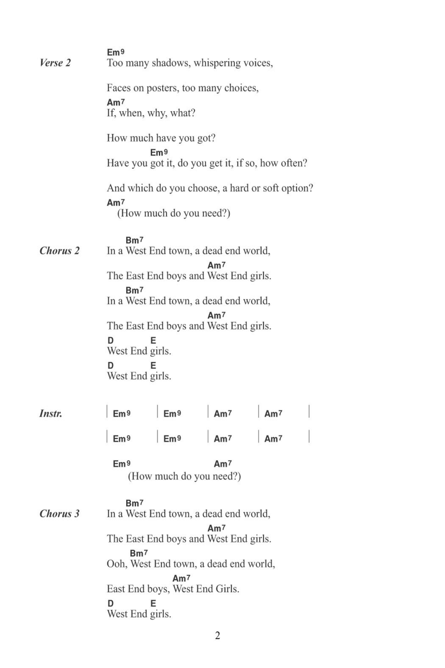 West End Girls West End Girls Acoustic Guitar scores gallery preview page 2