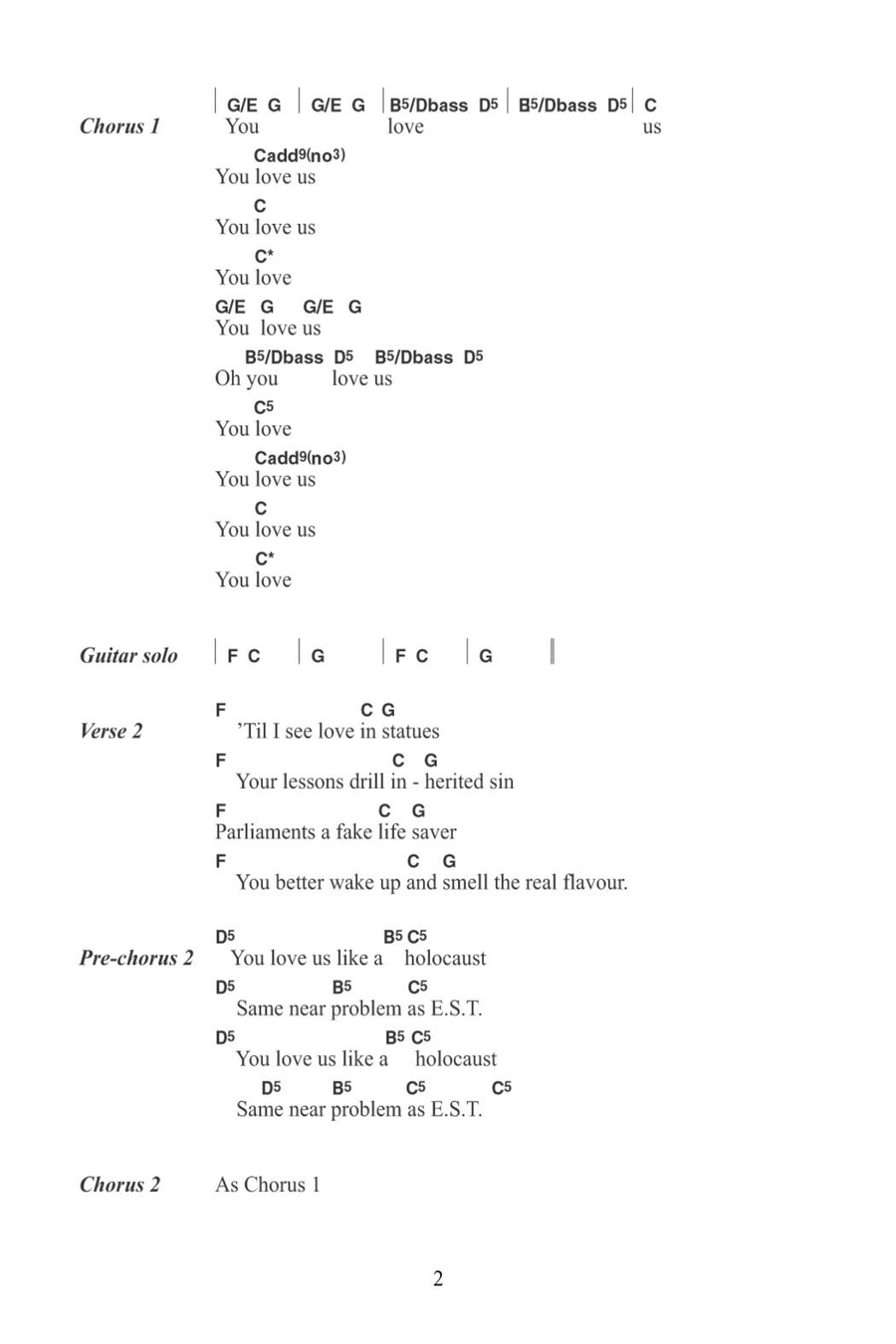 You Love Us You Love Us Guitar scores gallery preview page 2