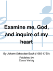 Examine me, God, an inquire my heart mini preview