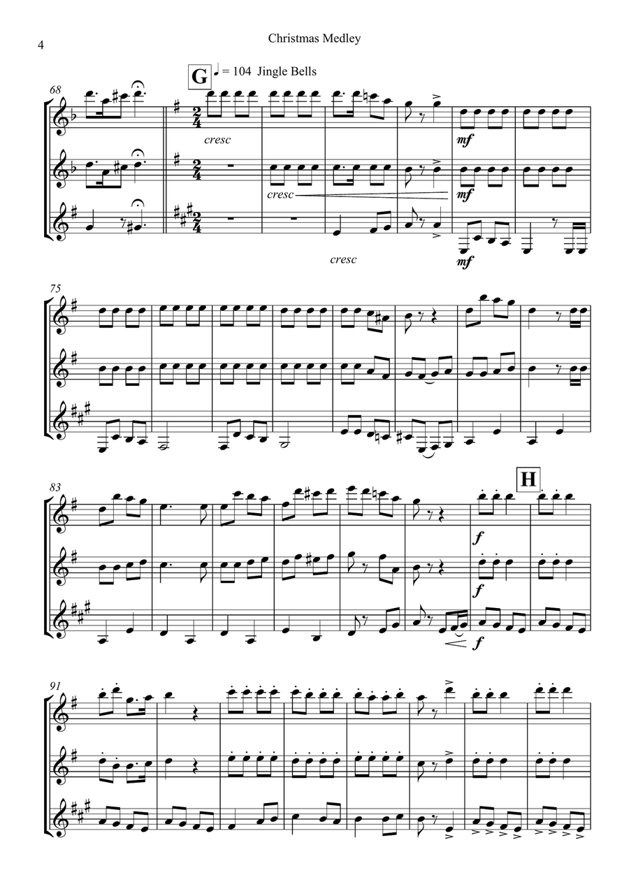 Christmas Medley Christmas Medley Woodwind Trio scores gallery preview page 5