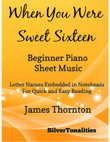 When You Were Sweet Sixteen Beginner Piano Sheet Music mini preview