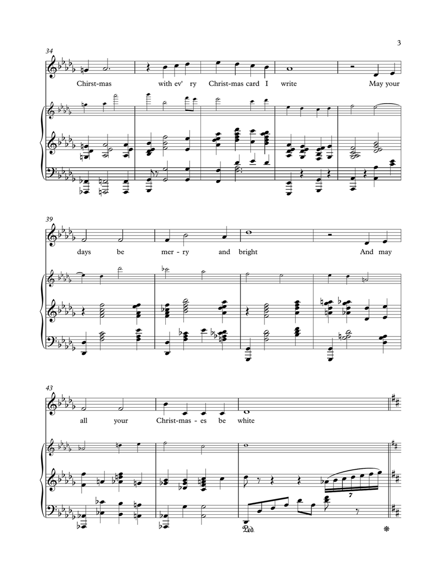 White Christmas White Christmas Piano, Vocal scores gallery preview page 3