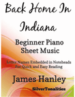 Back Home In Indiana Beginner Piano Sheet Music mini preview