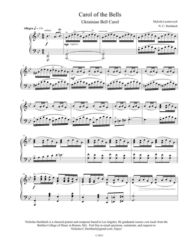 Carol of the Bells Piano
