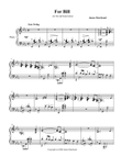 For Bill, jazz solo for the left hand