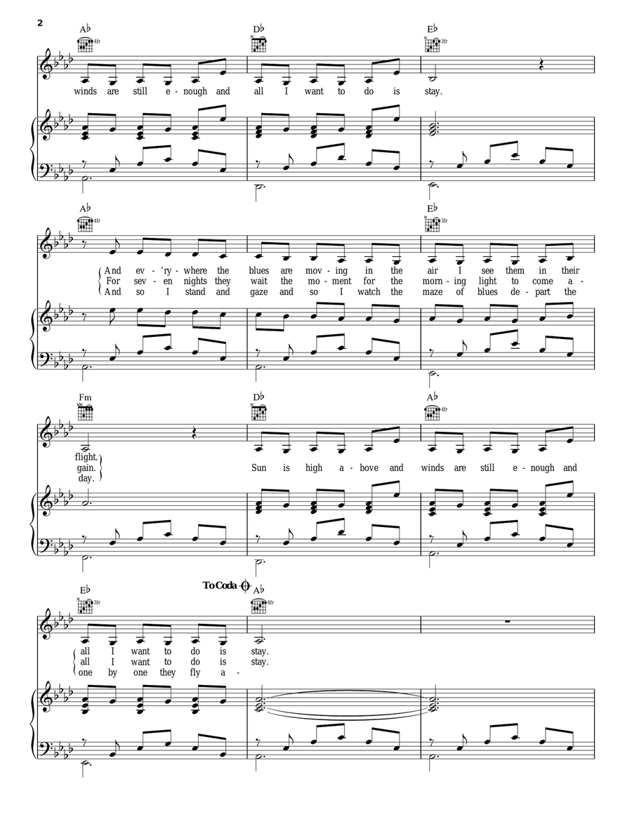 Pale Grass Blue Pale Grass Blue Piano, Vocal, Guitar scores gallery preview page 2