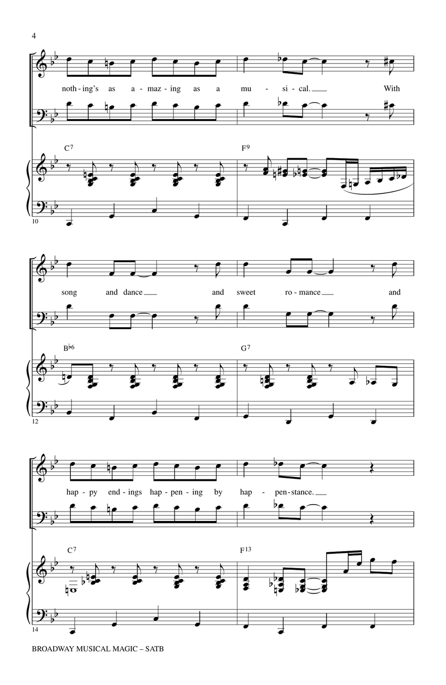 Broadway Musical Magic Broadway Musical Magic 4-Part scores gallery preview page 2