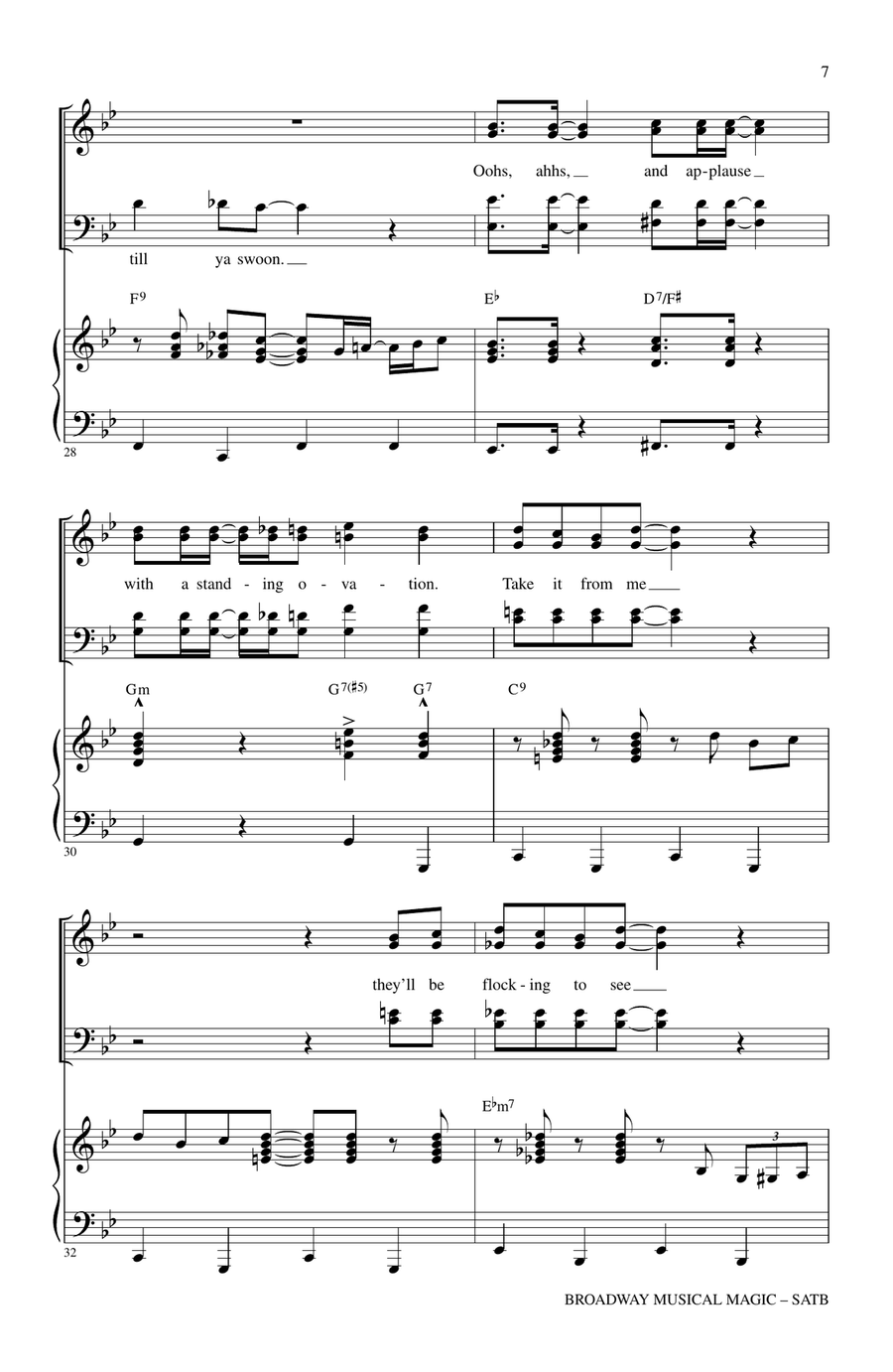 Broadway Musical Magic Broadway Musical Magic 4-Part scores gallery preview page 5