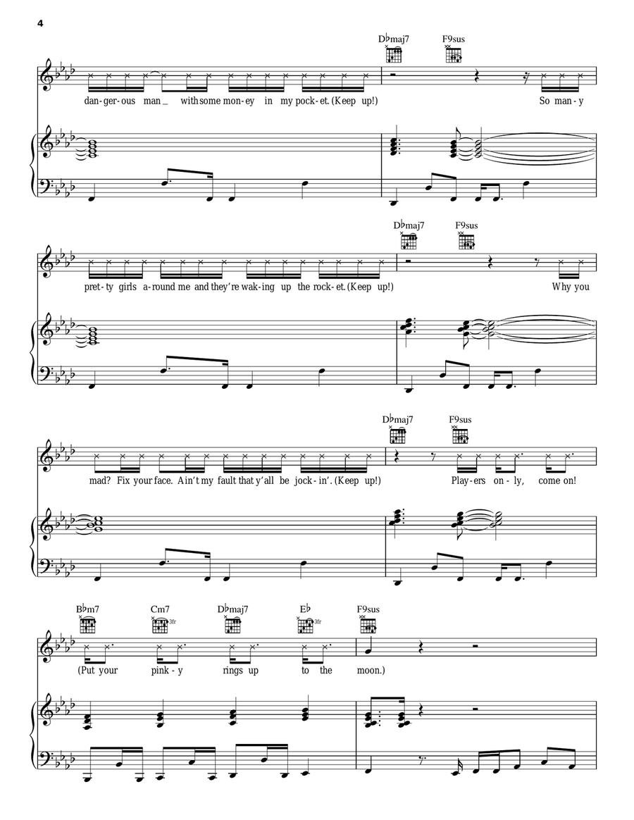 24K Magic 24K Magic Piano, Vocal, Guitar scores gallery preview page 4