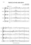 Hark all ye lovely saints above for string quintet