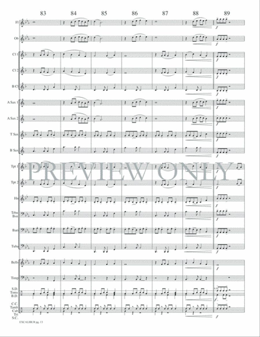 Excalibur Excalibur Concert Band scores gallery preview page 16