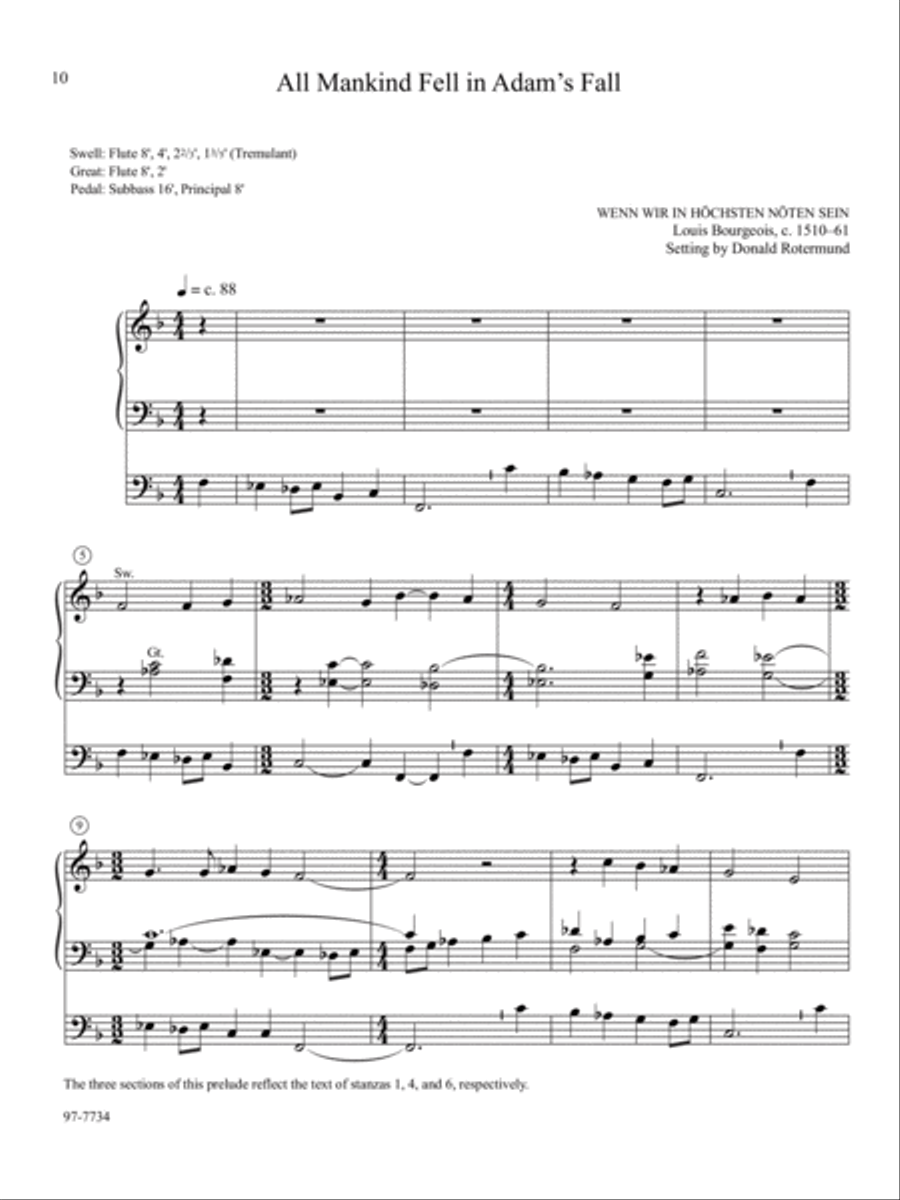 A Reformation Set: Organ Preludes on Sixteenth-Century Hymns Organ Solo scores gallery preview page 19