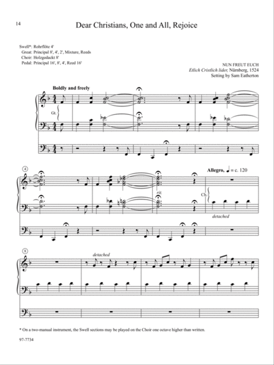 A Reformation Set: Organ Preludes on Sixteenth-Century Hymns Organ Solo scores gallery preview page 20