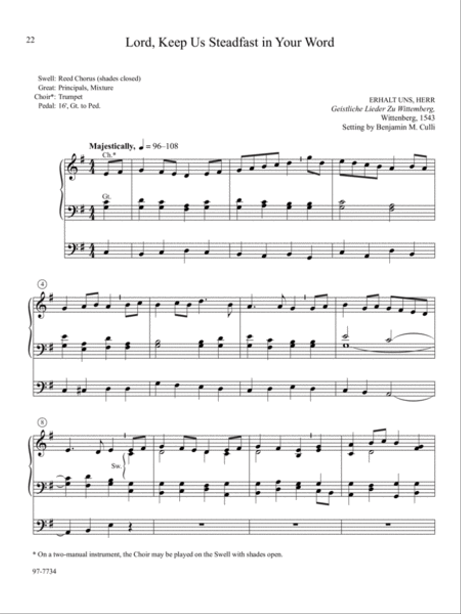 A Reformation Set: Organ Preludes on Sixteenth-Century Hymns Organ Solo scores gallery preview page 22