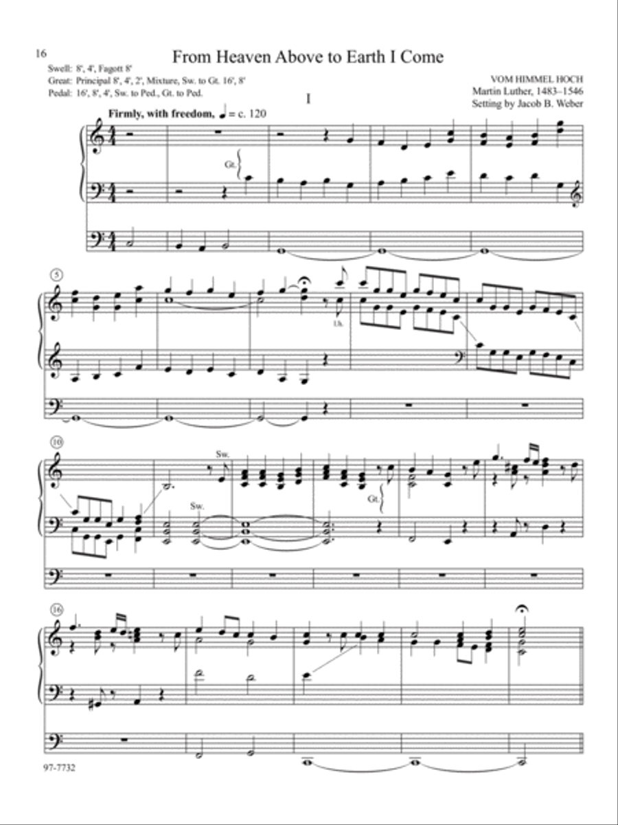 A Reformation Set: Organ Preludes on Sixteenth-Century Hymns Organ Solo scores gallery preview page 5