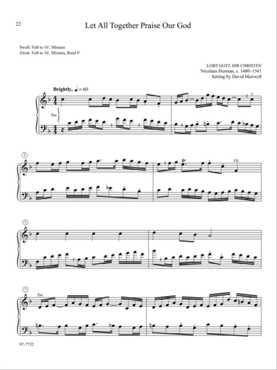 A Reformation Set: Organ Preludes on Sixteenth-Century Hymns Organ Solo scores gallery preview page 6