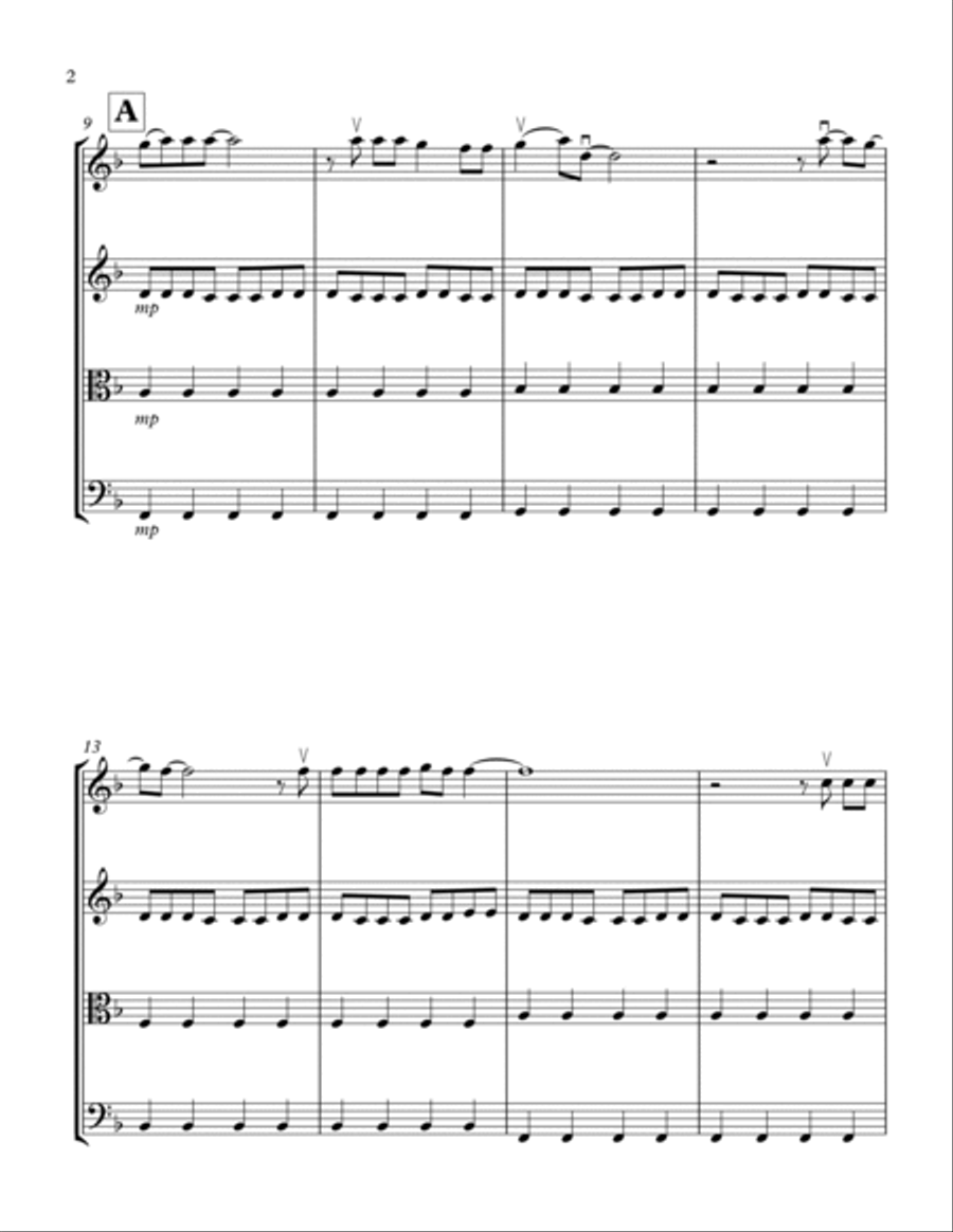 Marry You String Quartet scores gallery preview page 2