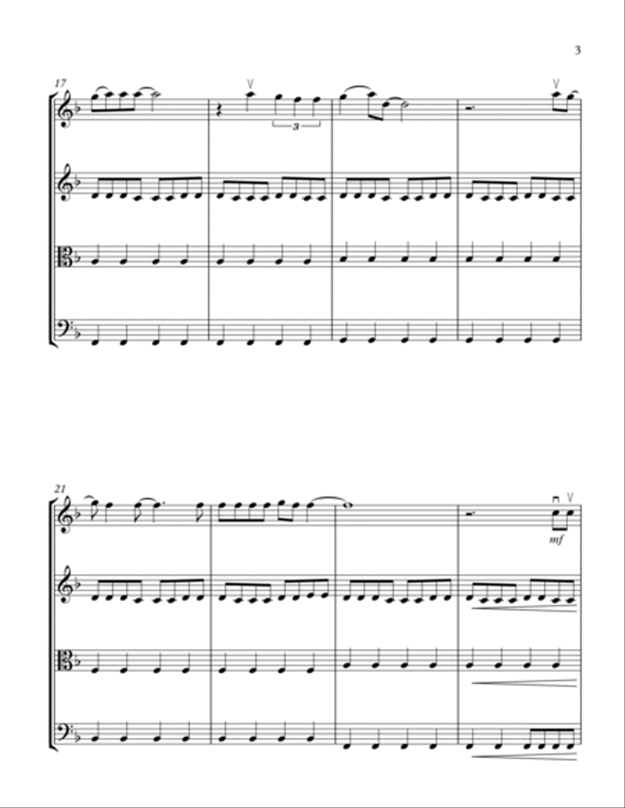 Marry You String Quartet scores gallery preview page 3