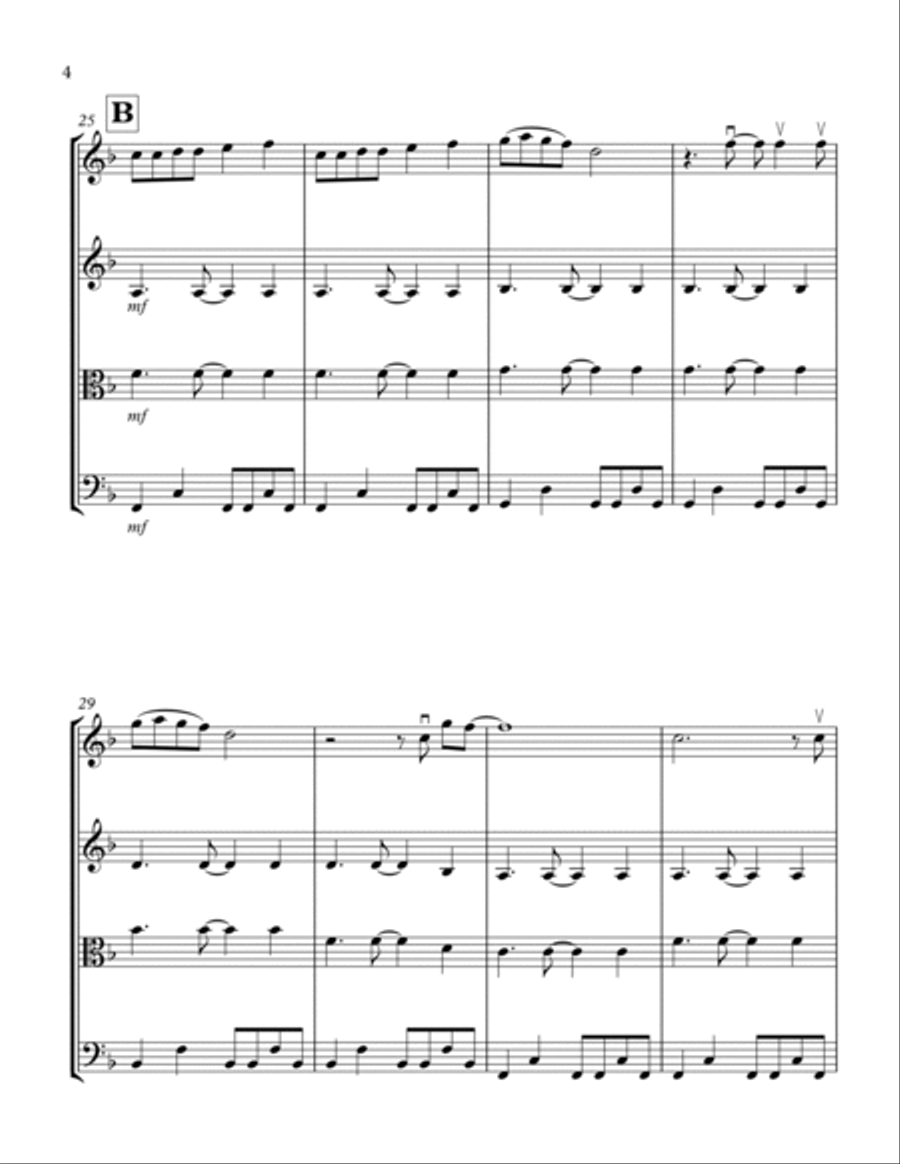 Marry You String Quartet scores gallery preview page 4