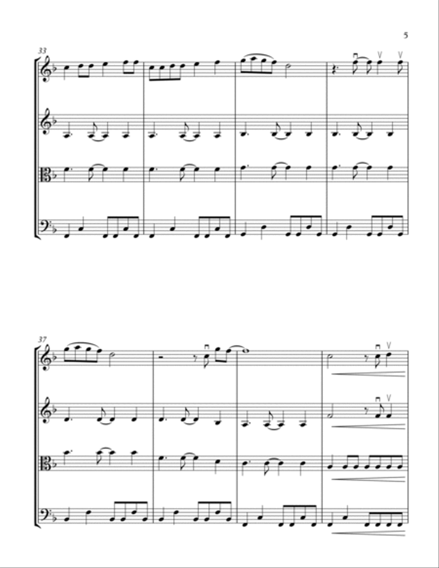 Marry You String Quartet scores gallery preview page 5
