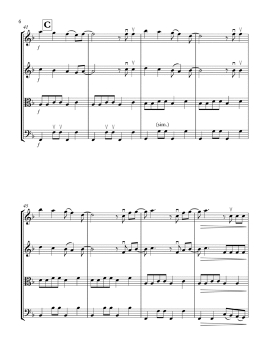 Marry You String Quartet scores gallery preview page 6