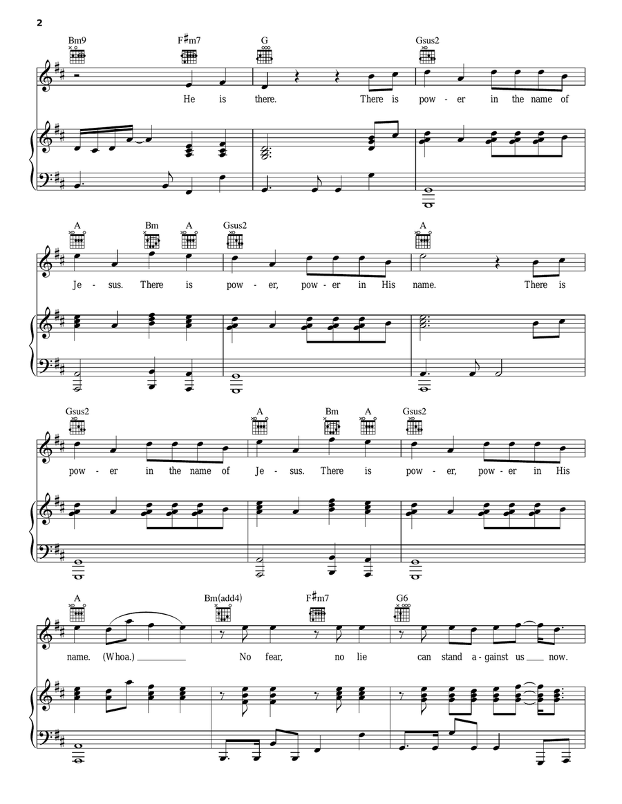 There Is Power There Is Power Piano, Vocal, Guitar scores gallery preview page 2