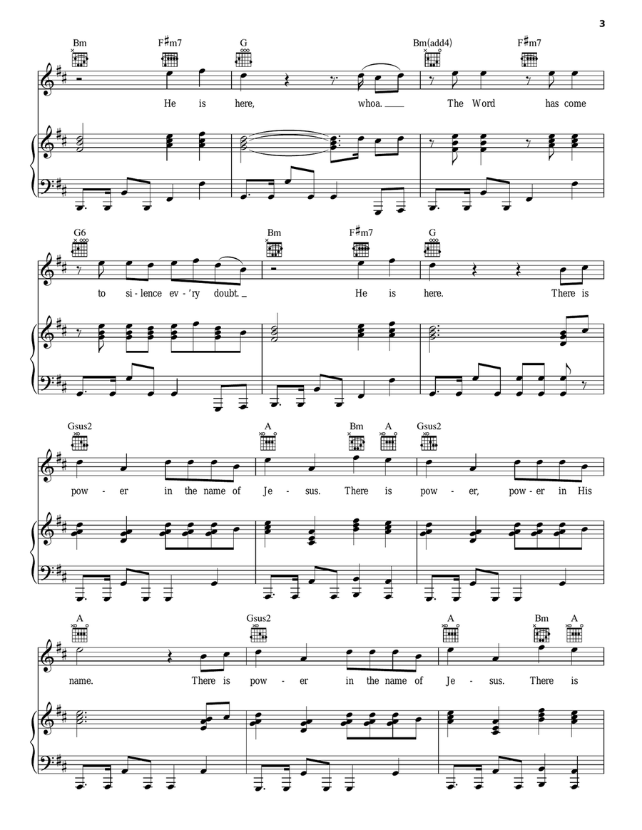 There Is Power There Is Power Piano, Vocal, Guitar scores gallery preview page 3