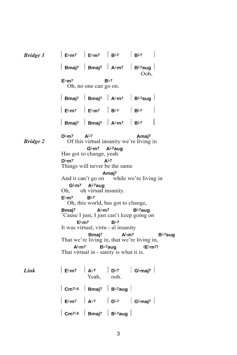 Virtual Insanity Virtual Insanity Electric Guitar scores gallery preview page 3