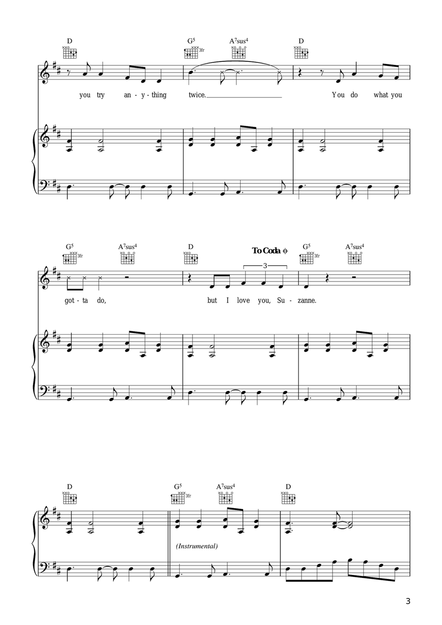 I Love You, Suzanne I Love You, Suzanne Violin Solo scores gallery preview page 3